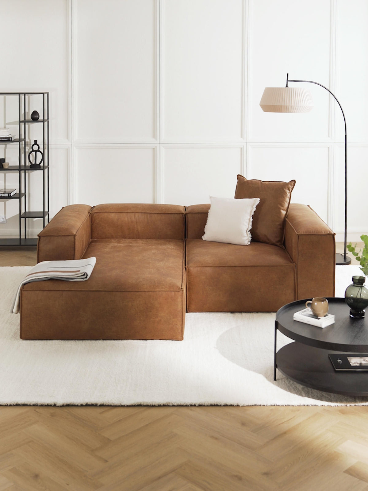 Lennox Modular Leather Corner Sofa (2-Seater)