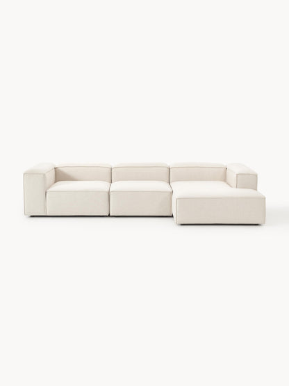 Lennox Modular Linen Blend Corner Sofa (4-Seater)