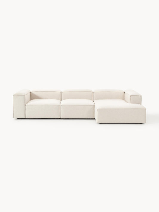 Lennox Modular Linen Blend Corner Sofa (4-Seater)