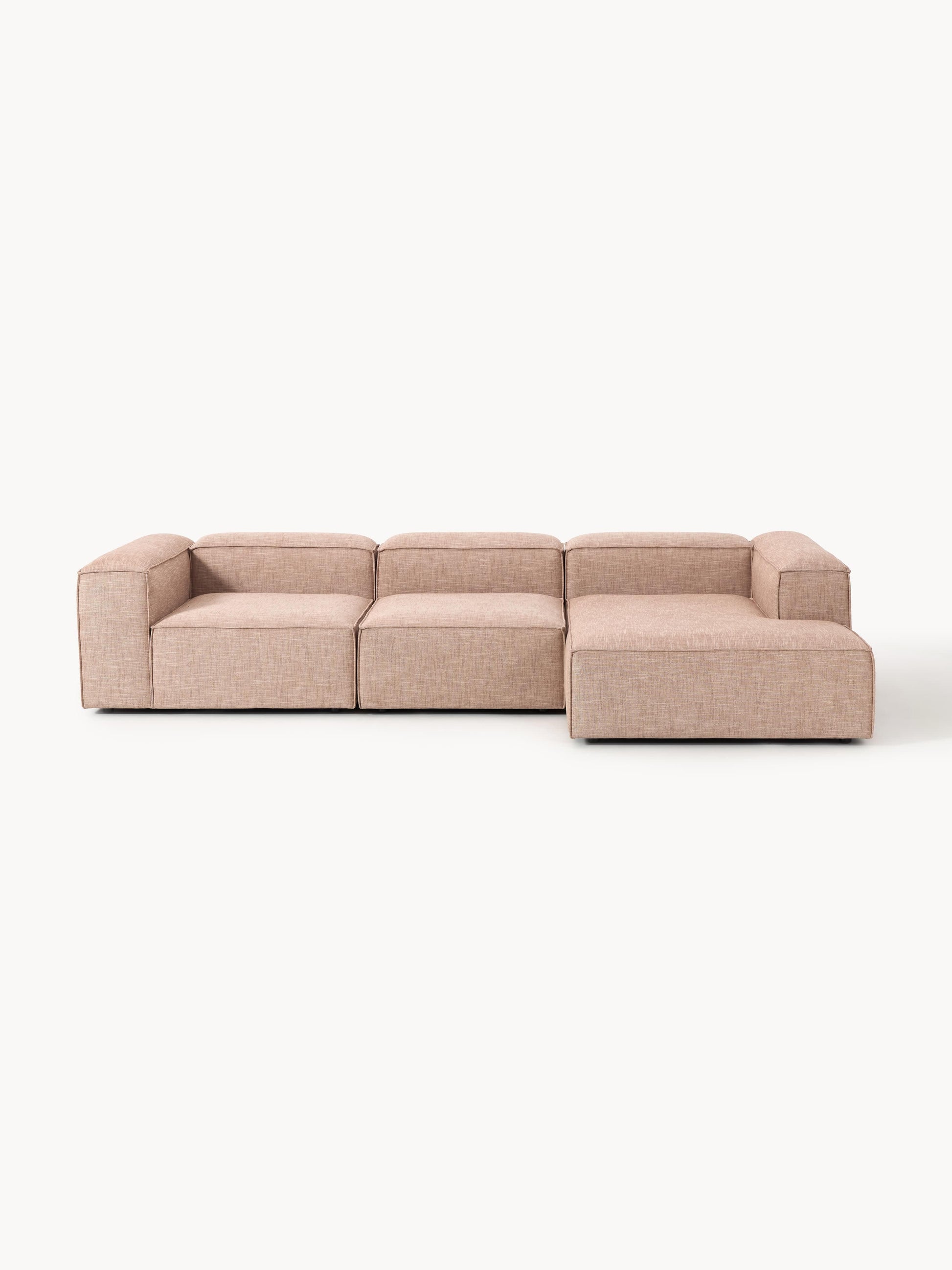Lennox Modular Linen Blend Corner Sofa (4-Seater)