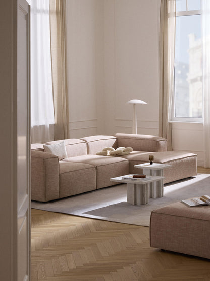 Lennox Modular Linen Blend Corner Sofa (4-Seater)