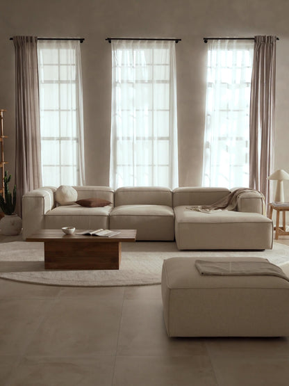 Lennox Modular Linen Blend Corner Sofa (4-Seater)