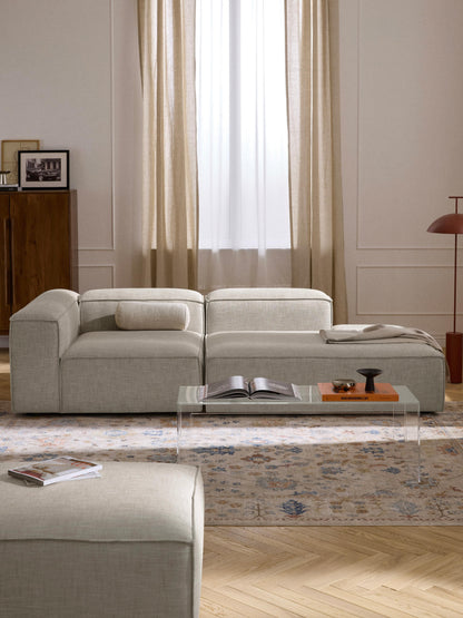 Lennox Modular Linen Blend Ottoman