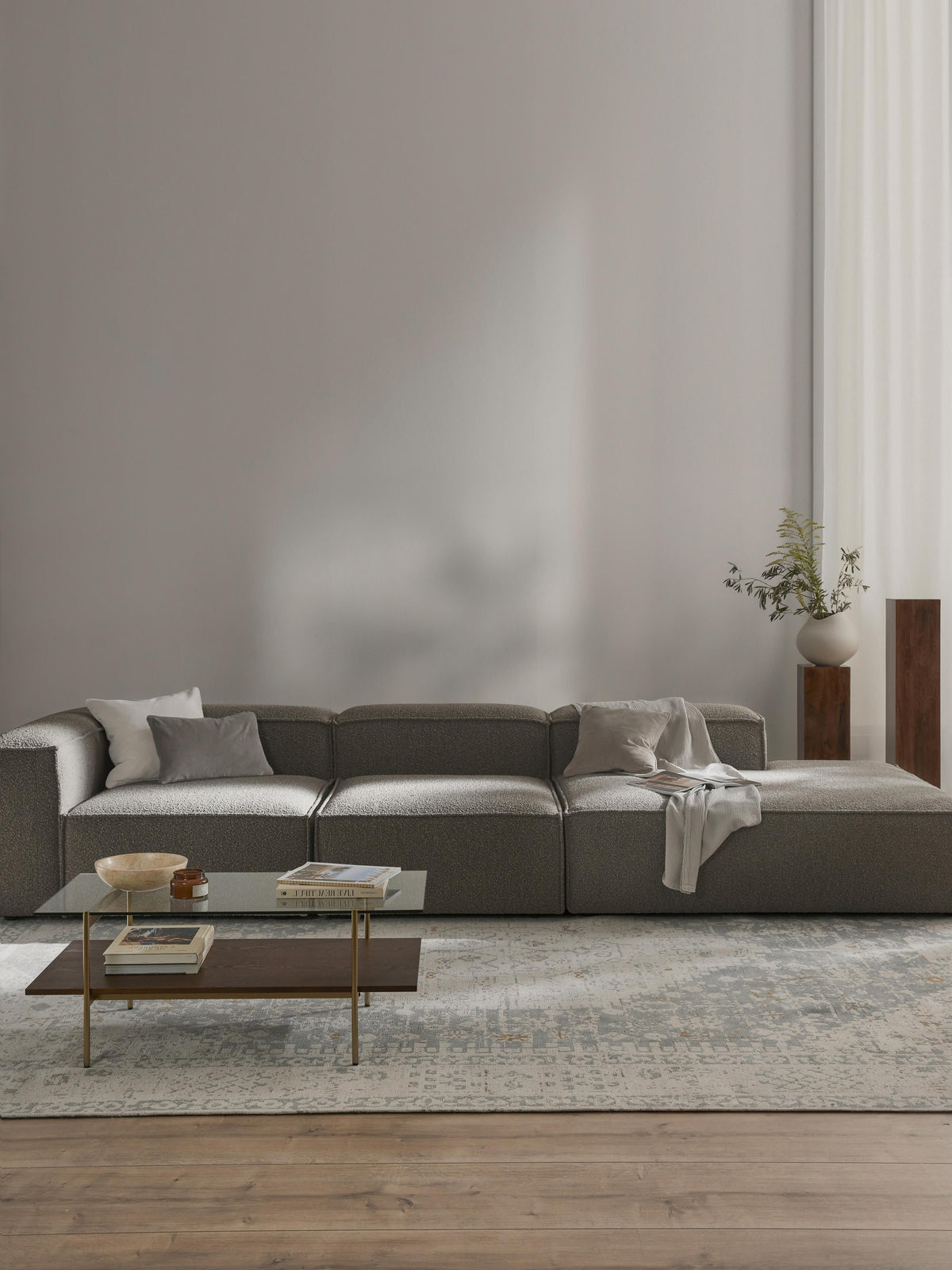 Lennox Modular XL Bouclé Ottoman