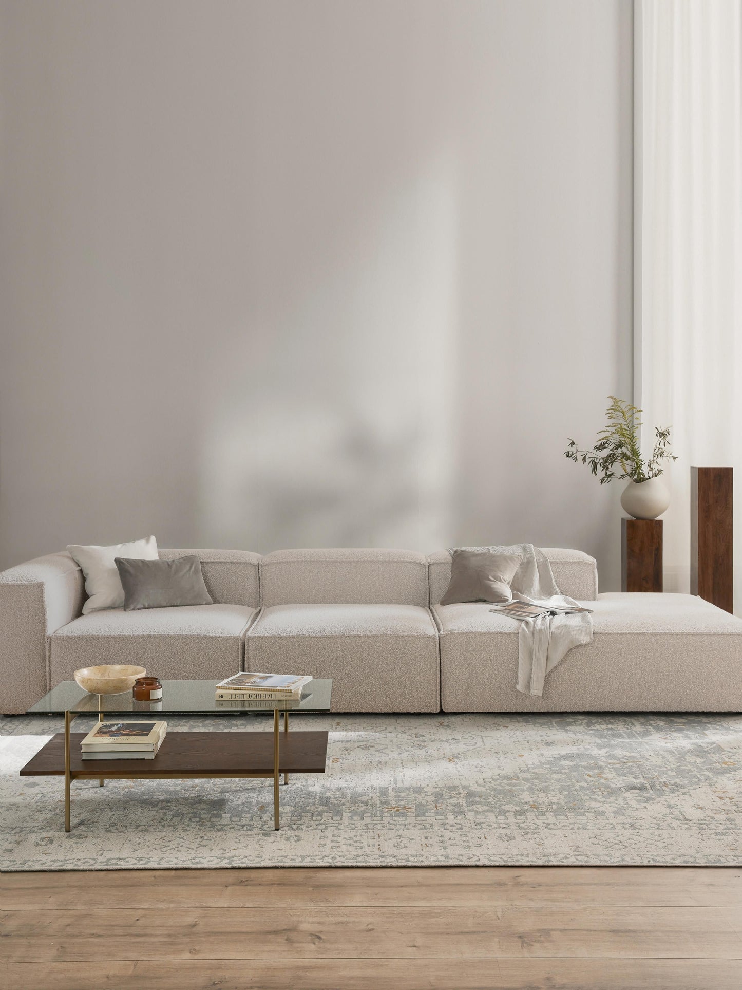 Lennox Modular XL Bouclé Ottoman