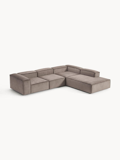 Lennox Modular XL Corduroy Corner Sofa (4-Seater)