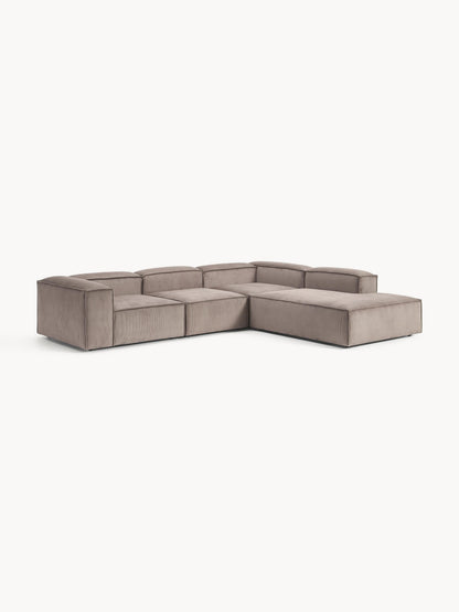 Lennox Modular XL Corduroy Corner Sofa (4-Seater)