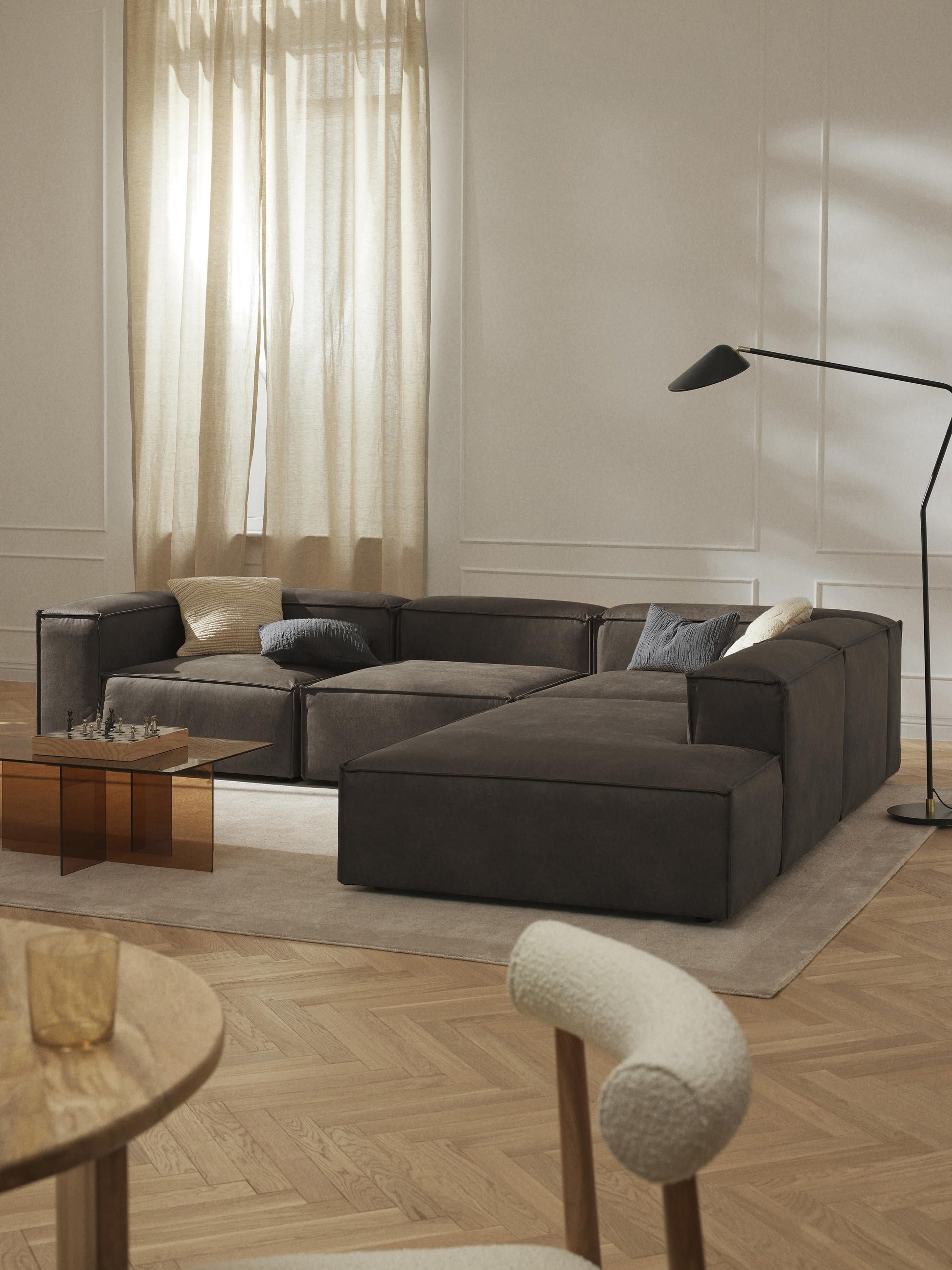 Lennox Ottoman Module in Leather