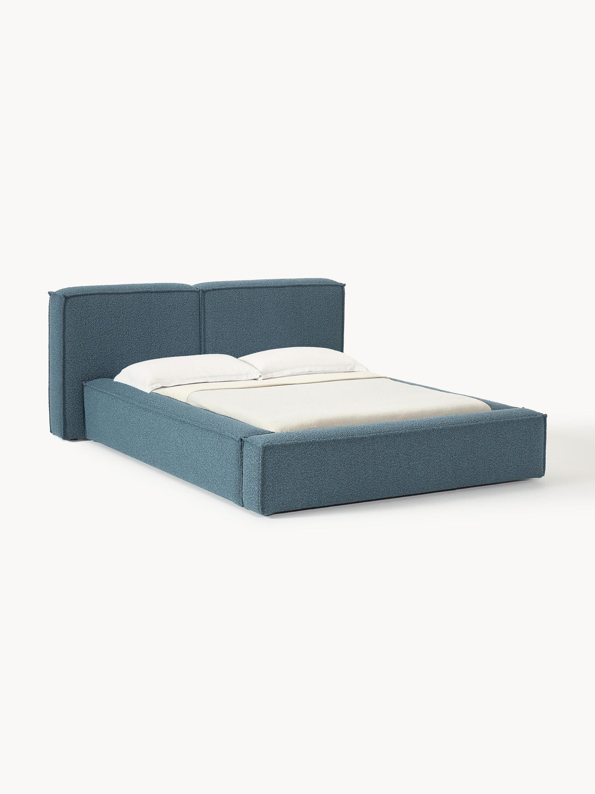 Lennox Upholstered Bed in Bouclé