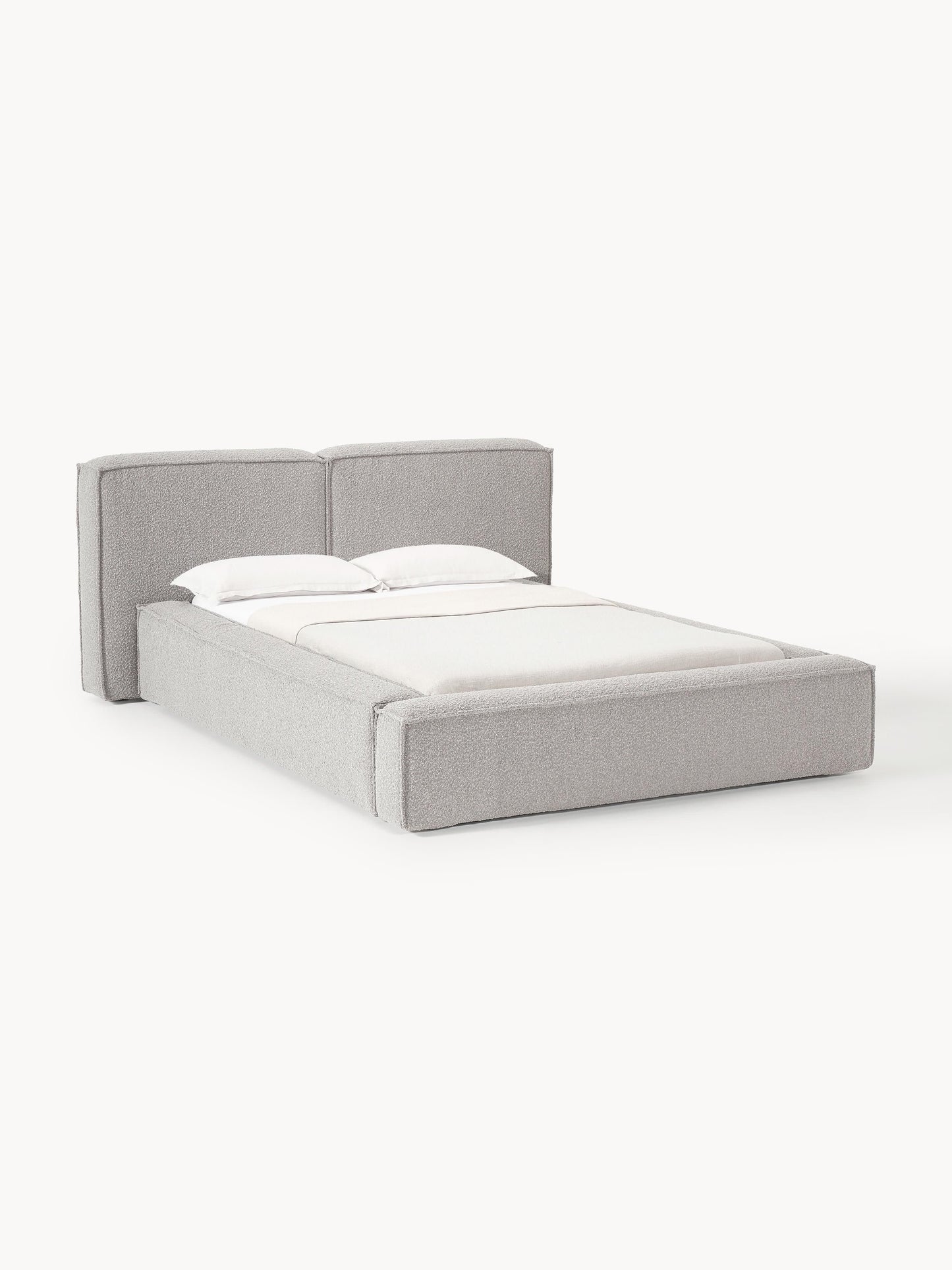 Lennox Upholstered Bed in Bouclé
