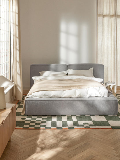 Lennox Upholstered Bed in Bouclé