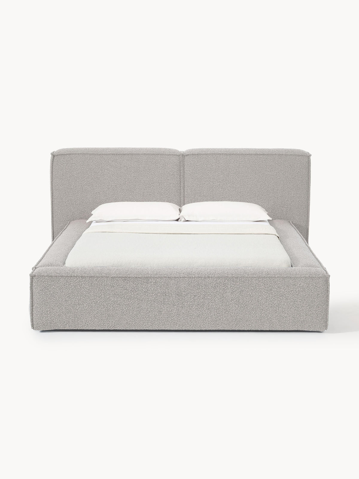 Lennox Upholstered Bed in Bouclé