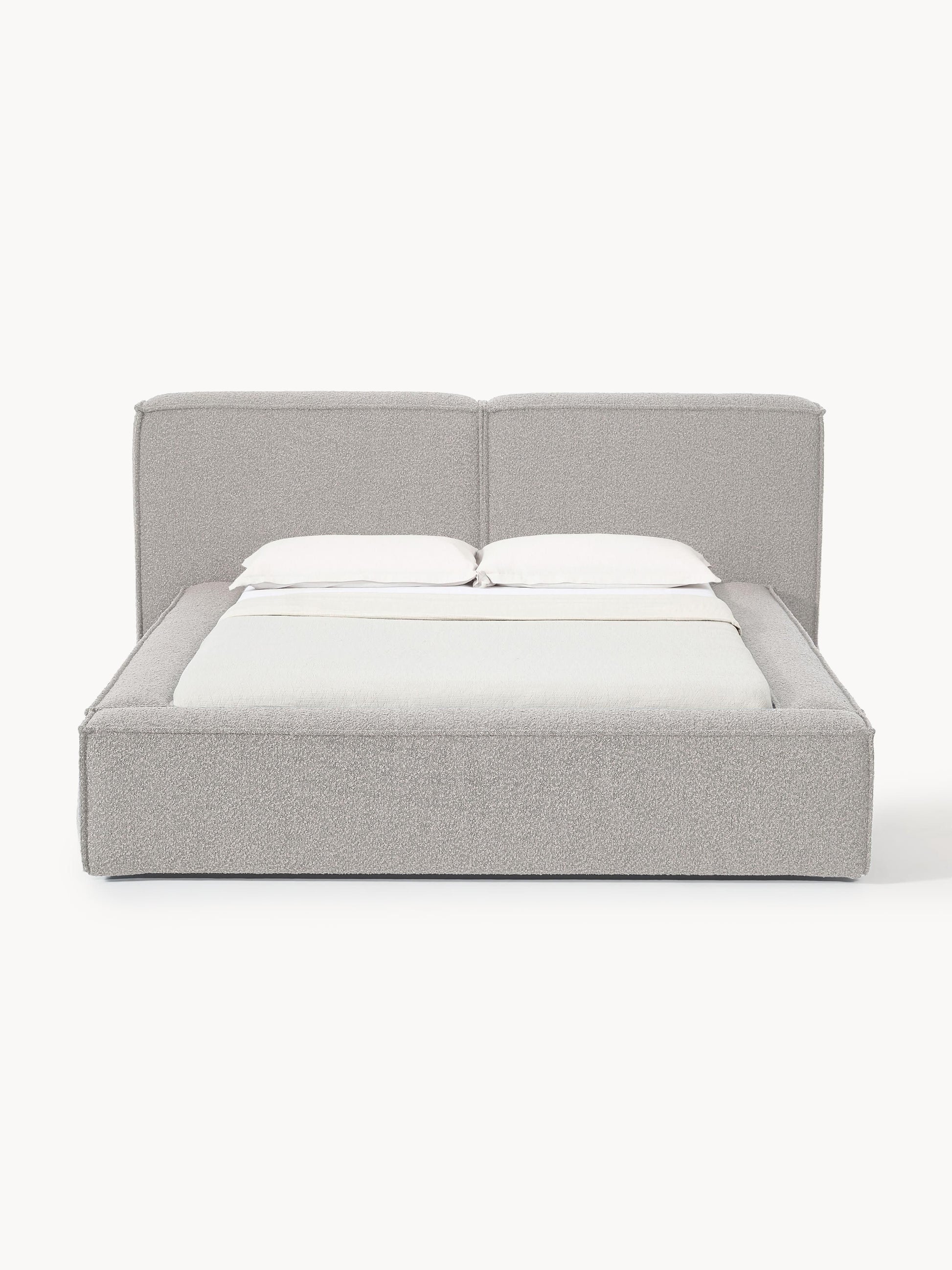 Lennox Upholstered Bed in Bouclé
