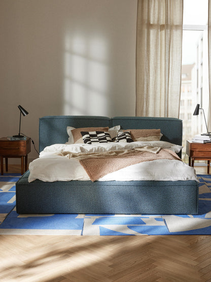 Lennox Upholstered Bed in Bouclé