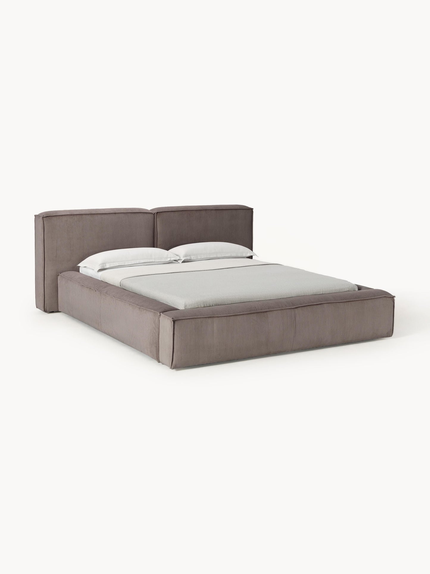 Lennox Upholstered Storage Bed in Corduroy