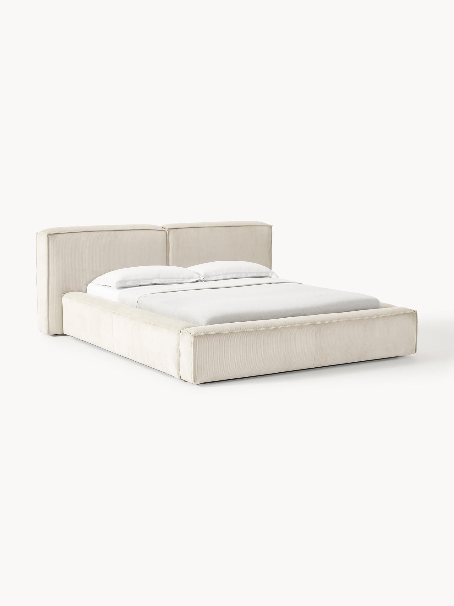 Lennox Upholstered Storage Bed in Corduroy
