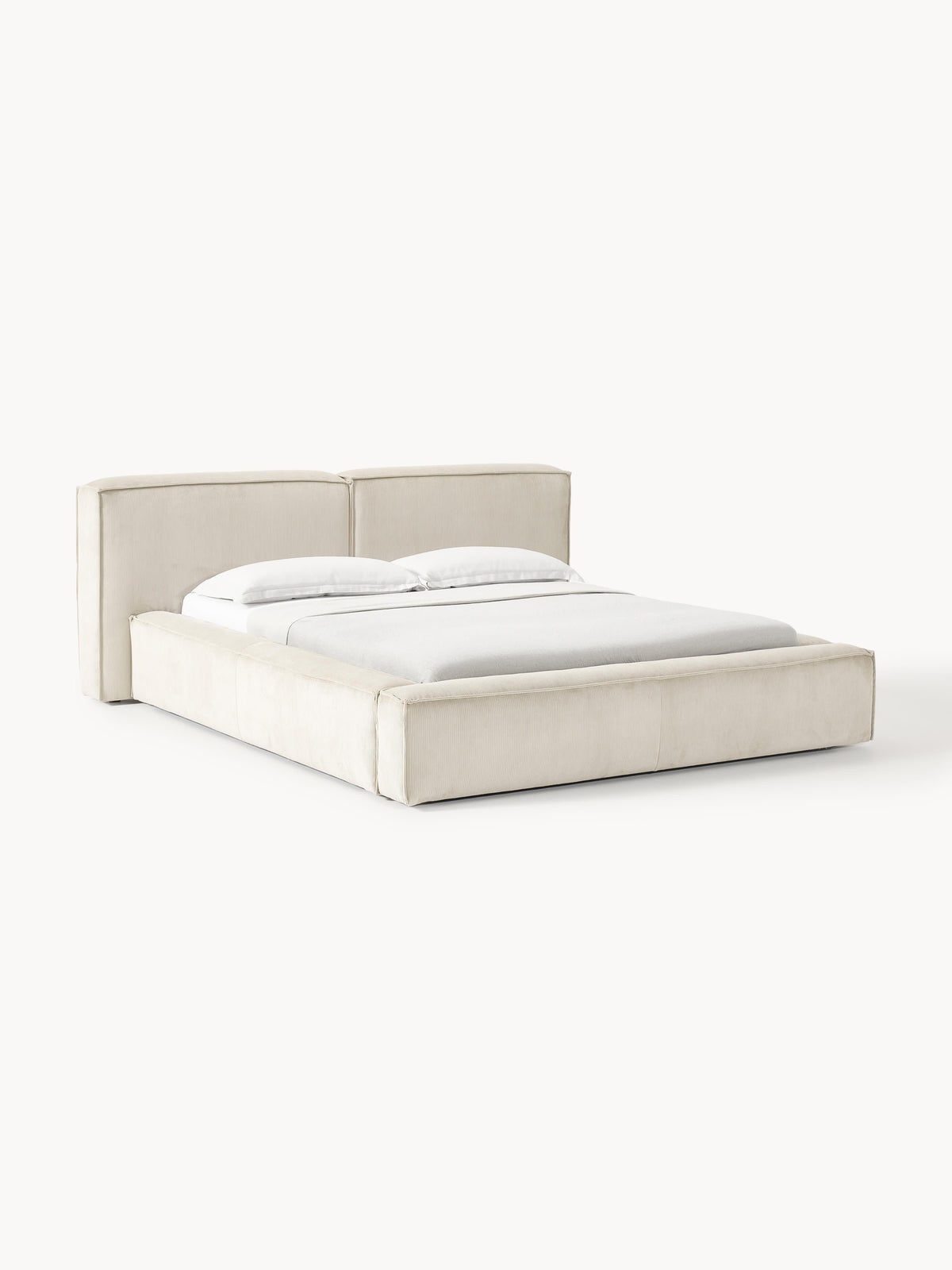 Lennox Upholstered Storage Bed in Corduroy
