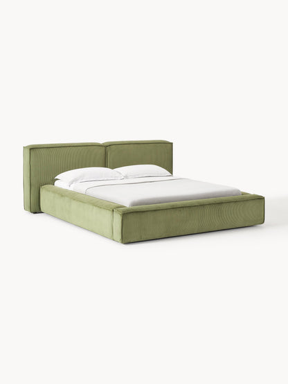 Lennox Upholstered Storage Bed in Corduroy