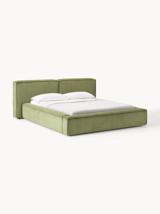 Lennox Upholstered Storage Bed in Corduroy
