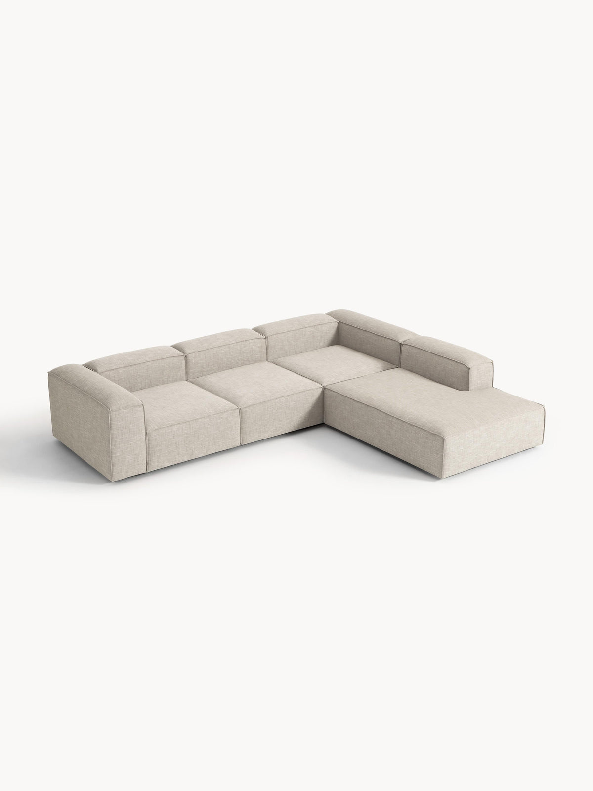 Lennox XL Modular Corner Sofa (4-Seater) in Linen Blend