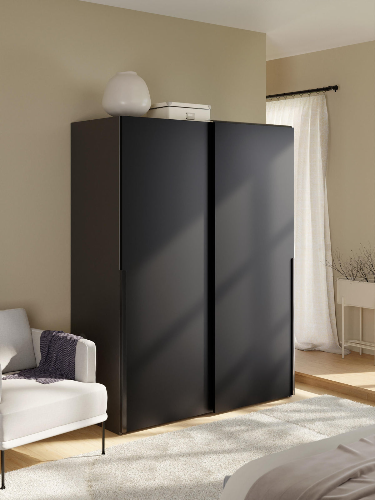 Leonor Modular Sliding-Door Wardrobe, 150 cm Wide, in Various Sizes