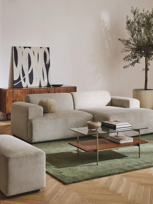 Melvie Corner Sofa in Corduroy (3-Seater)