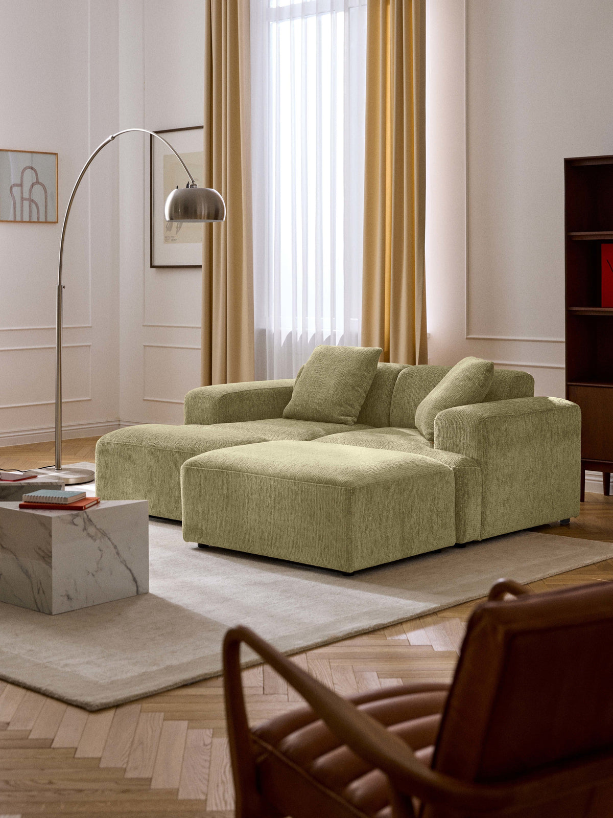 Melvie Footstool, W 99 x D 72 cm