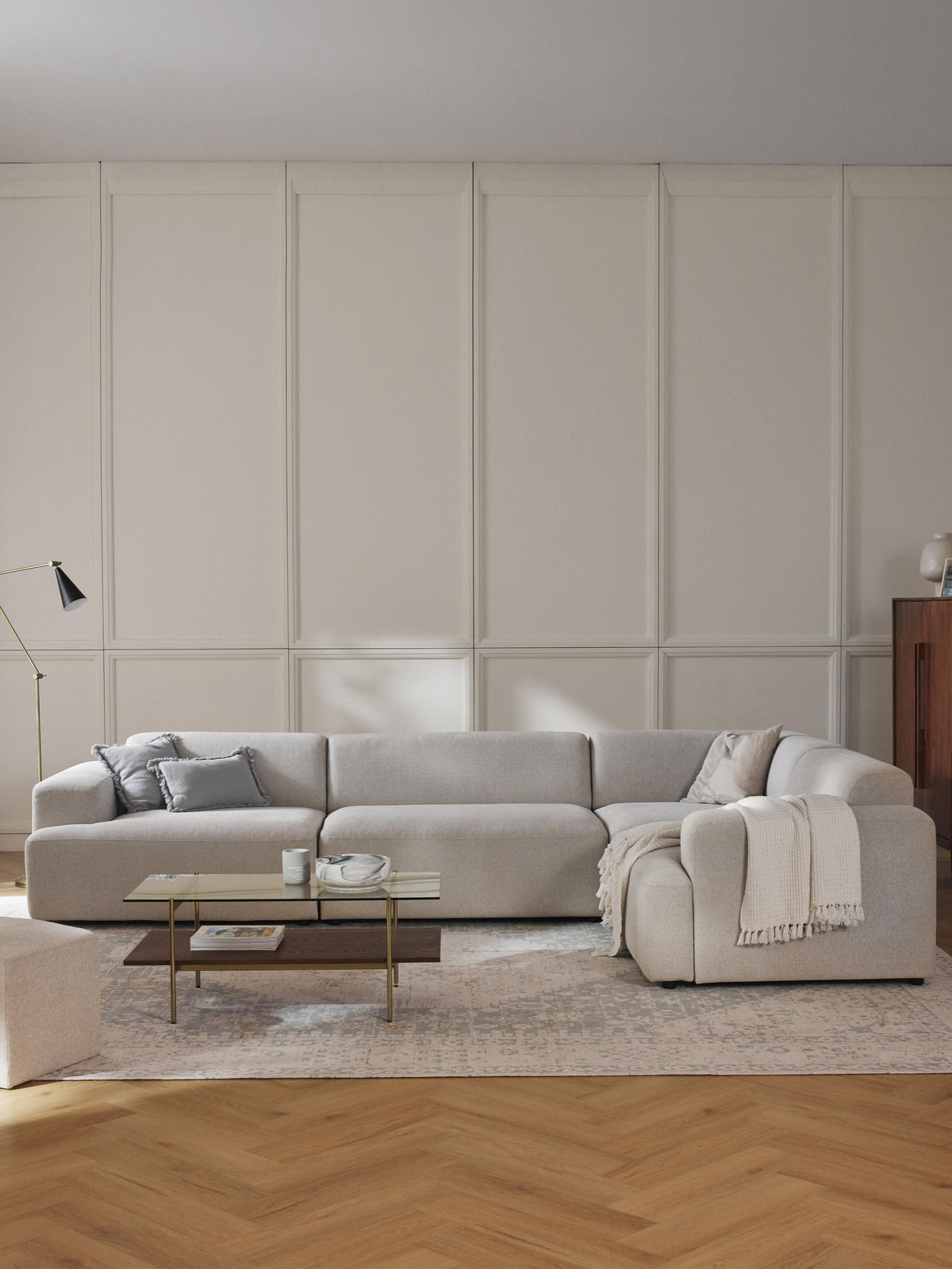 Melvie Large Corner Sofa, 4-Seater