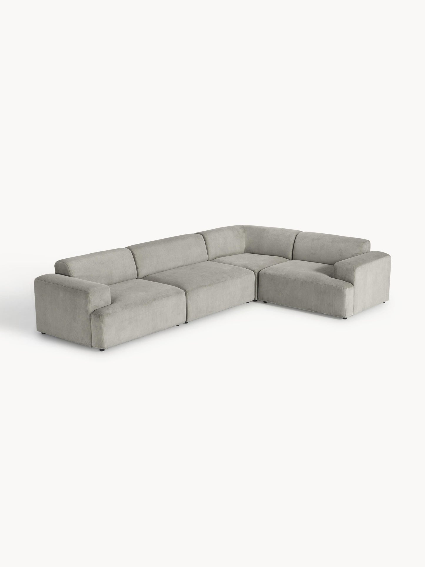 Melvie Large Corner Sofa in Corduroy (4-Seater)