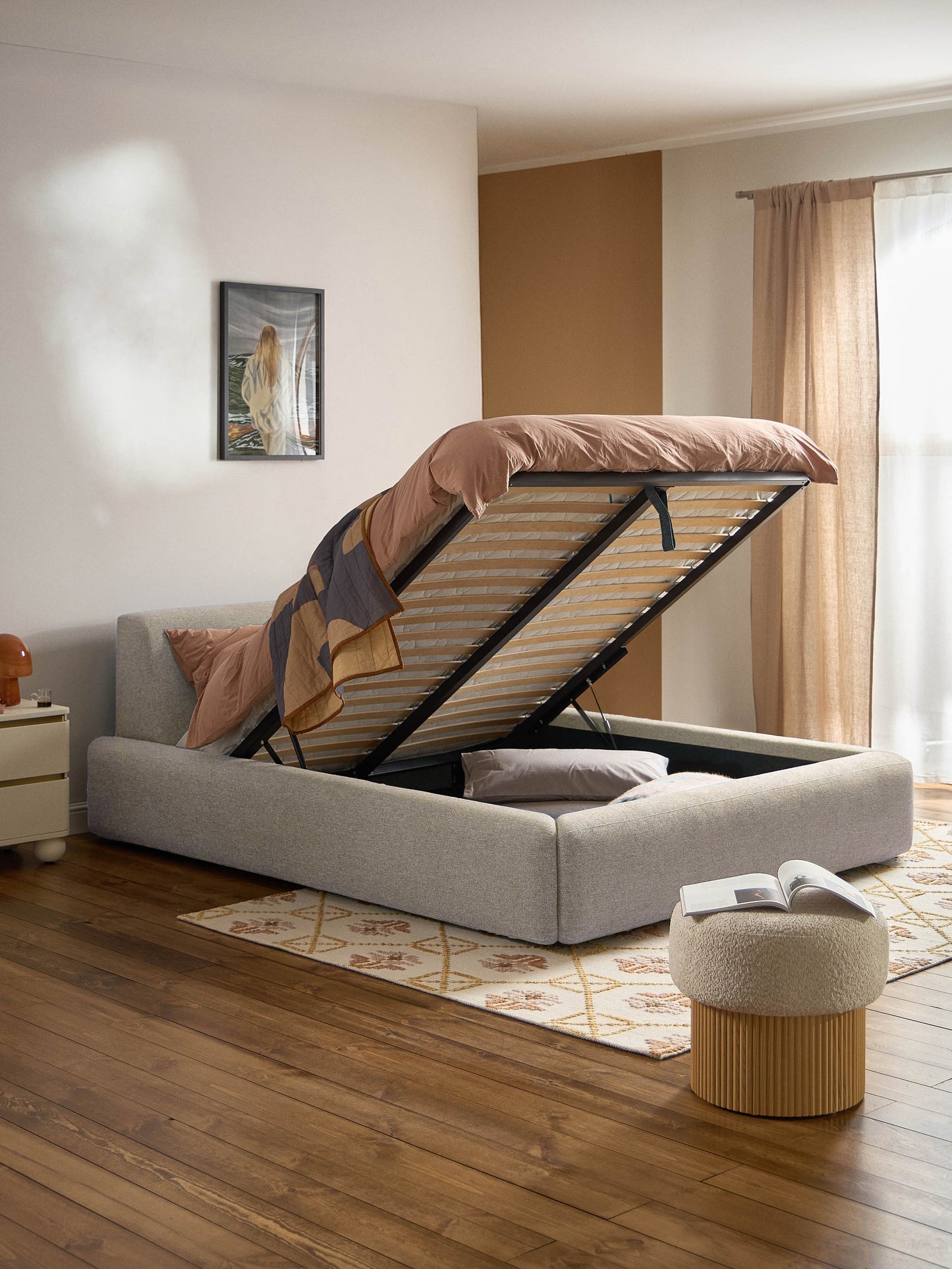Melvie Upholstered Storage Bed