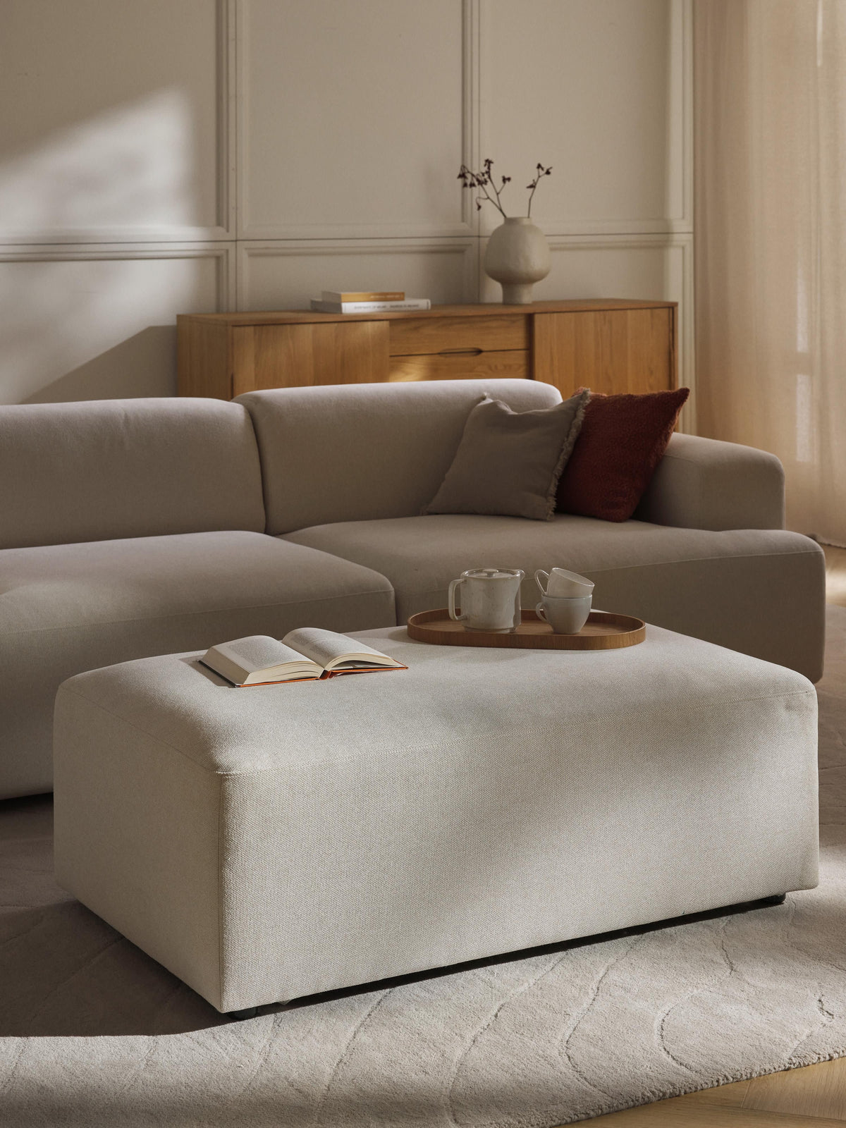 Melvie XL Footstool, W 116 x D 72 cm