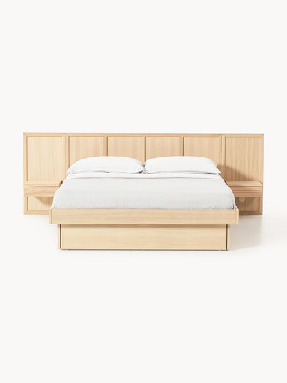 Nanton Wooden Bed with Bedside Tables and Headboard