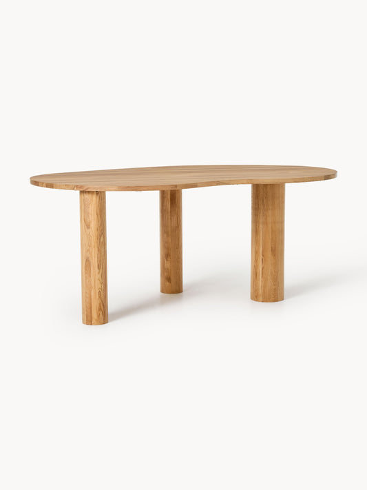 Naruno Dining Table in Oak with Organic Shape, in Various Sizes