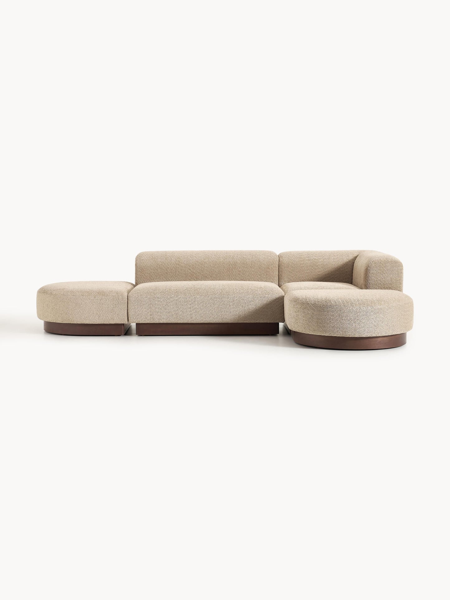 Natelle Modular Corner Sofa in Teddy Bouclé