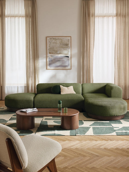 Natelle Modular Corner Sofa in Teddy Bouclé
