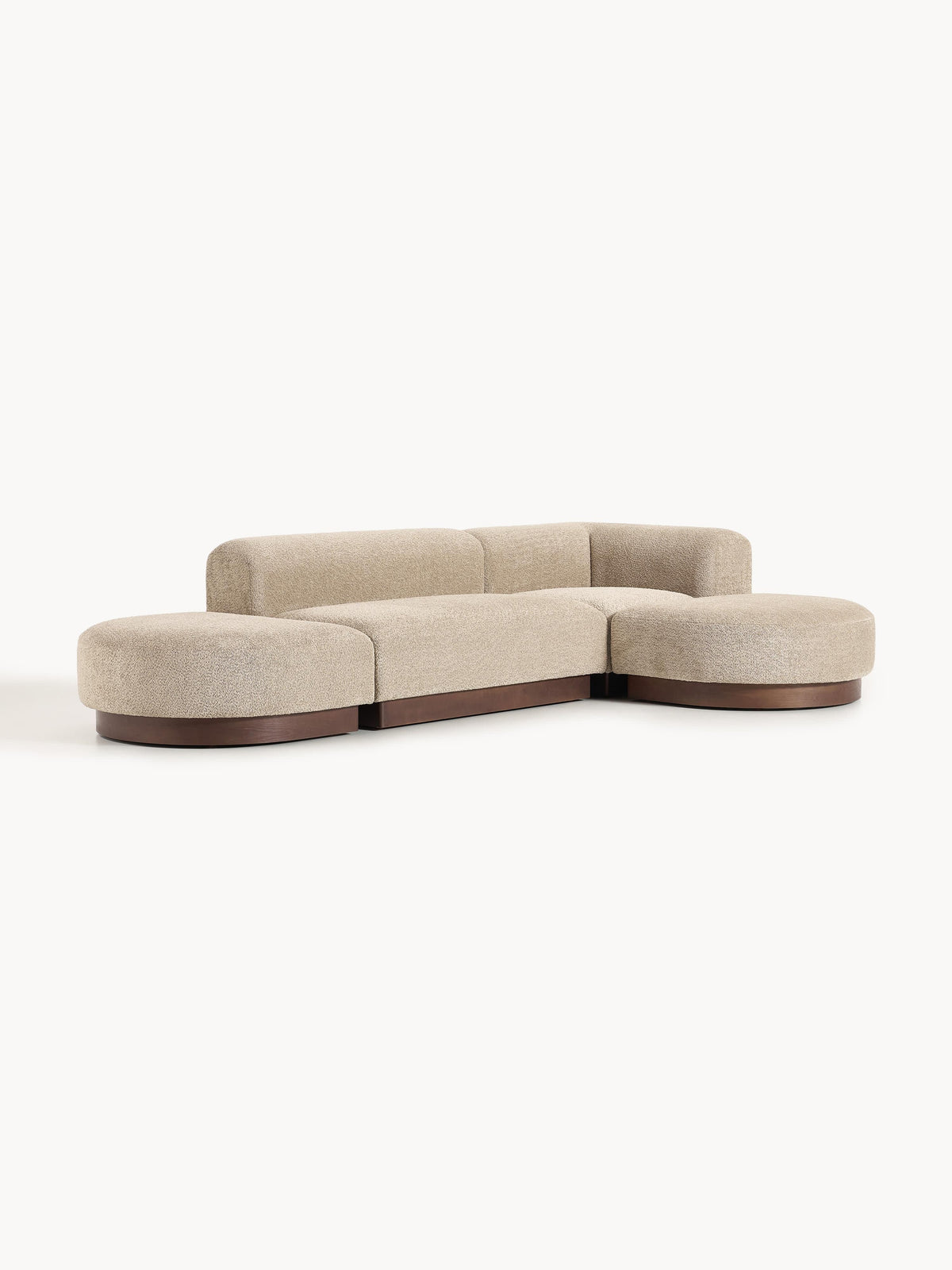 Natelle Modular Corner Sofa in Teddy Bouclé