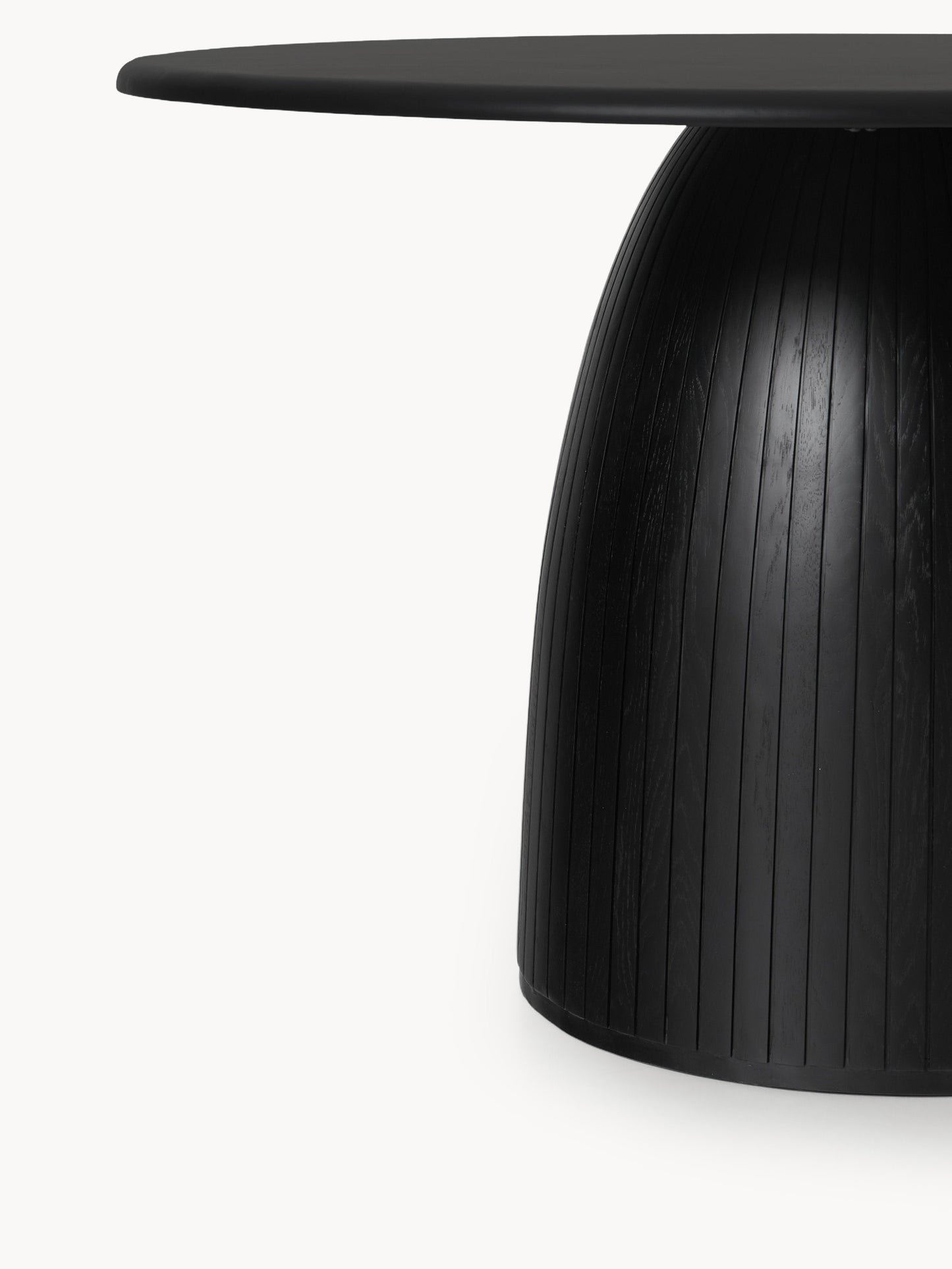 Nellin Round Dining Table with Fluted Texture, in Various Sizes