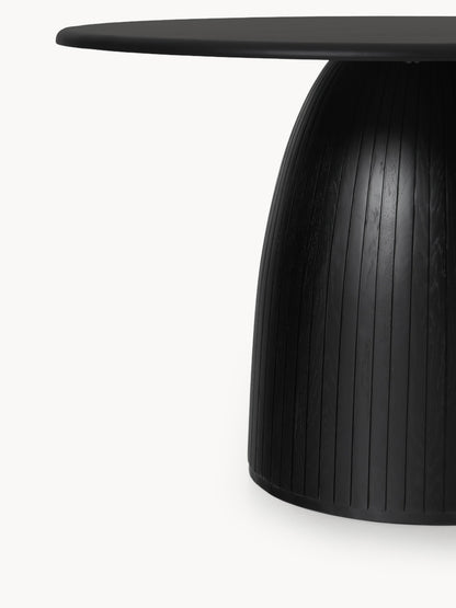 Nellin Round Dining Table with Fluted Texture, in Various Sizes