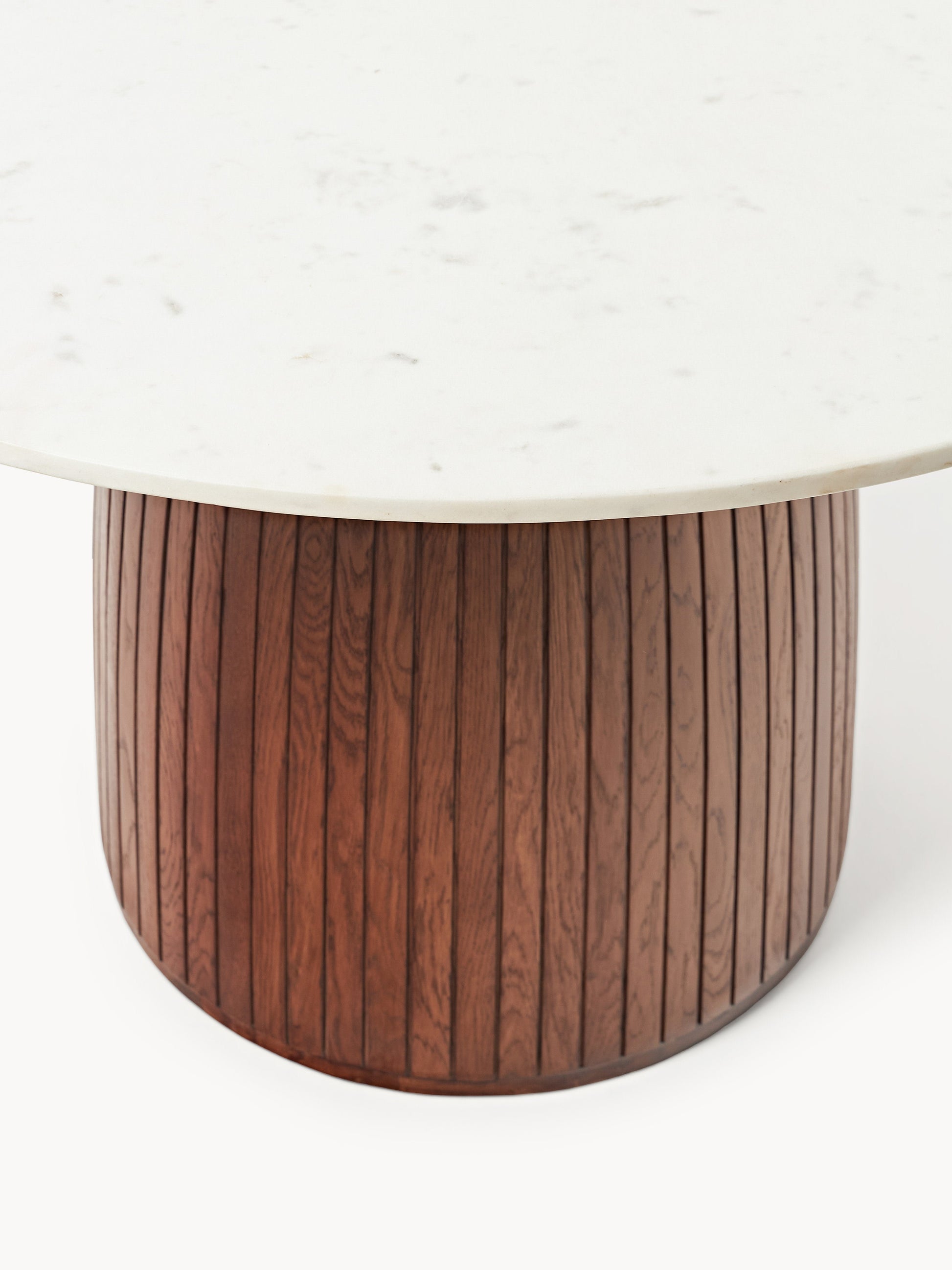 Nellin Round Dining Table with Marble Tabletop, Ø 115 cm