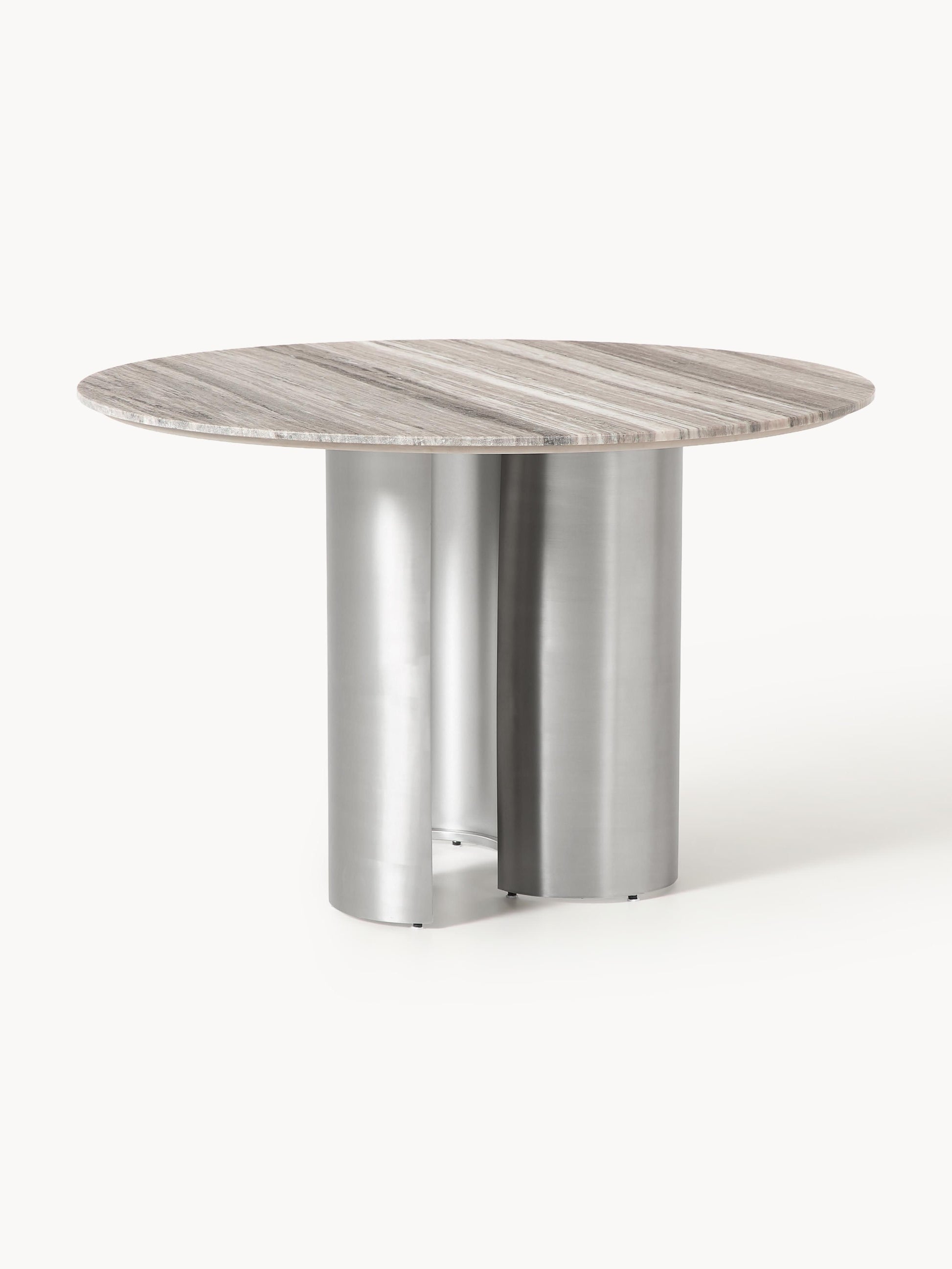 Noame Round Dining Table with Marble Tabletop, Ø 120 cm