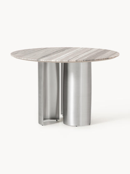 Noame Round Dining Table with Marble Tabletop, Ø 120 cm