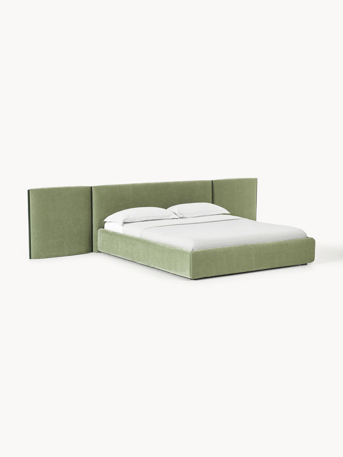 Otten Upholstered Bed with Folding Headboard