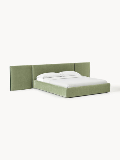 Otten Upholstered Bed with Folding Headboard