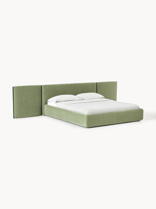 Otten Upholstered Bed with Folding Headboard