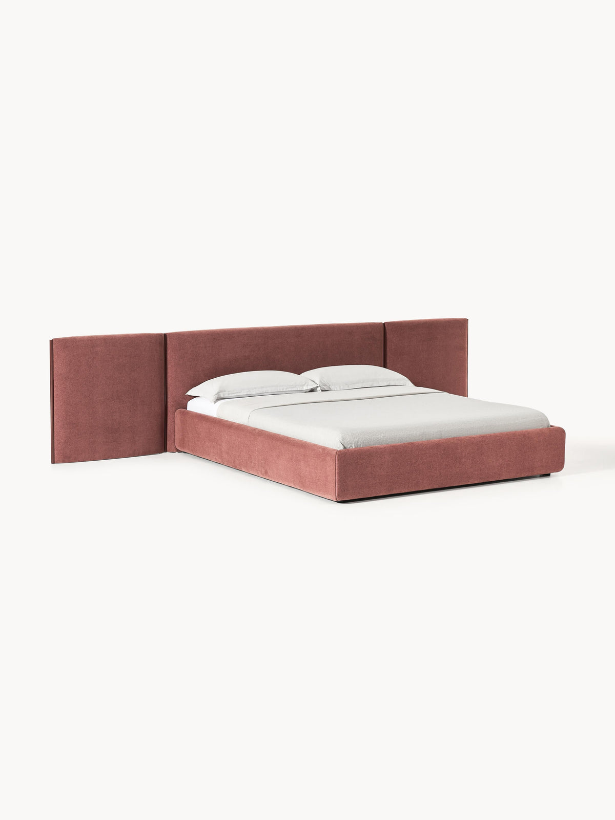 Otten Upholstered Bed with Folding Headboard