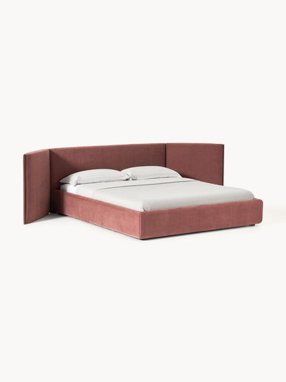 Otten Upholstered Bed with Folding Headboard