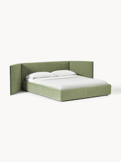 Otten Upholstered Bed with Folding Headboard