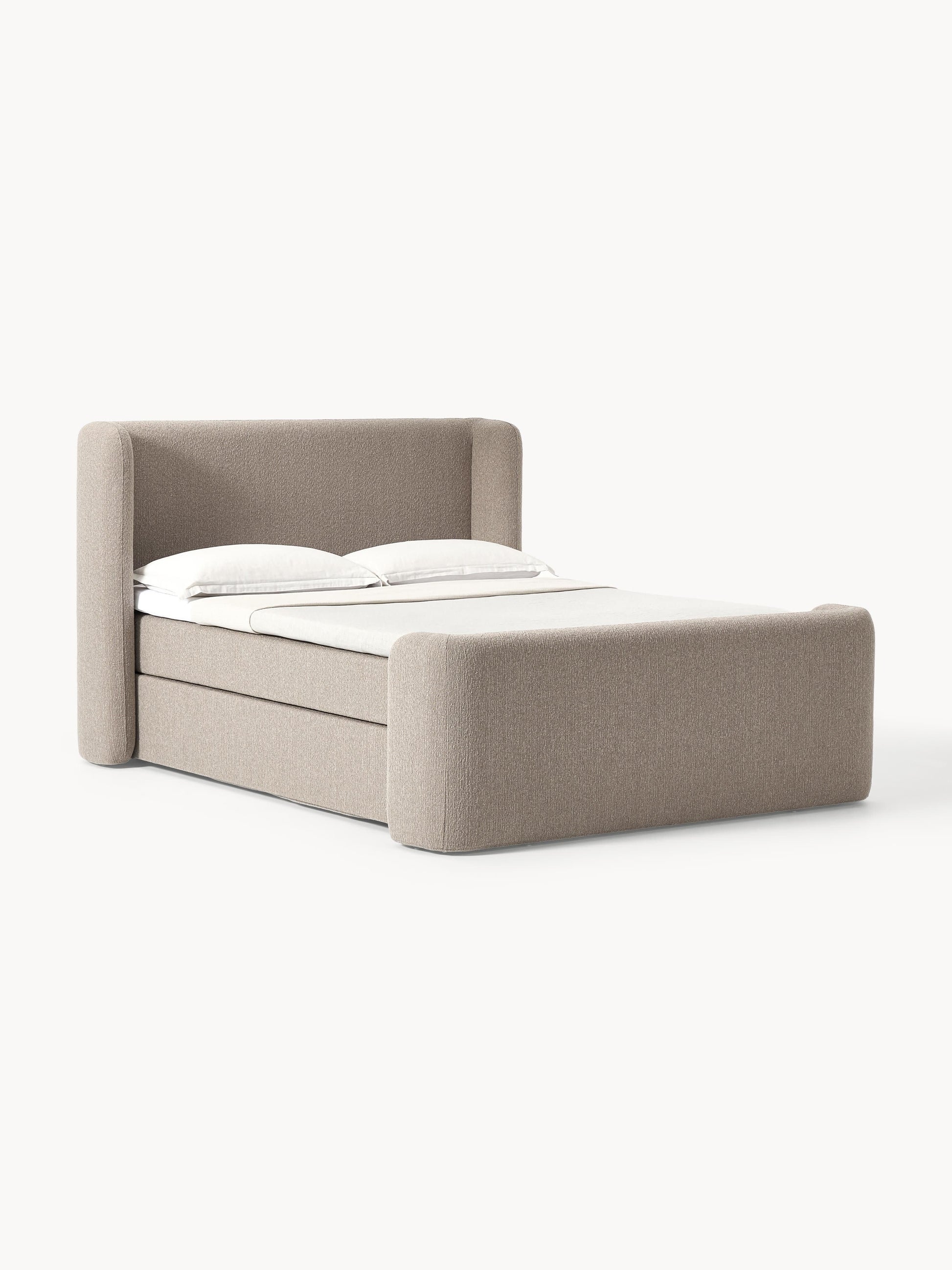 Perlin Bouclé Box Spring Bed