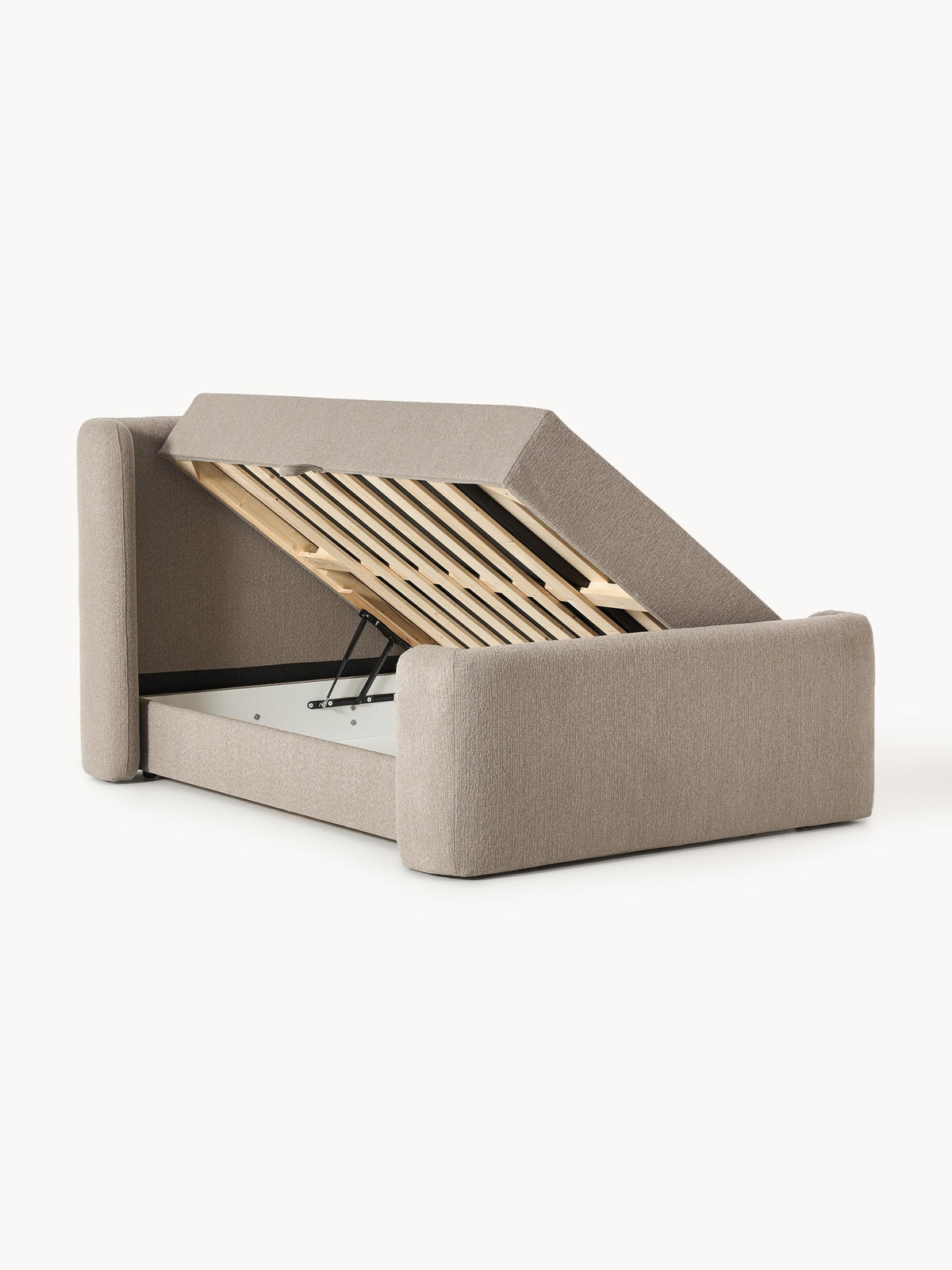 Perlin Bouclé Box Spring Bed with Storage