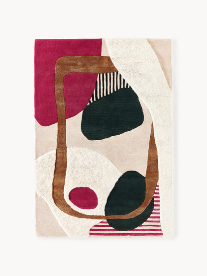 Roscar Hand-Tufted Wool Rug with High-Low Texture